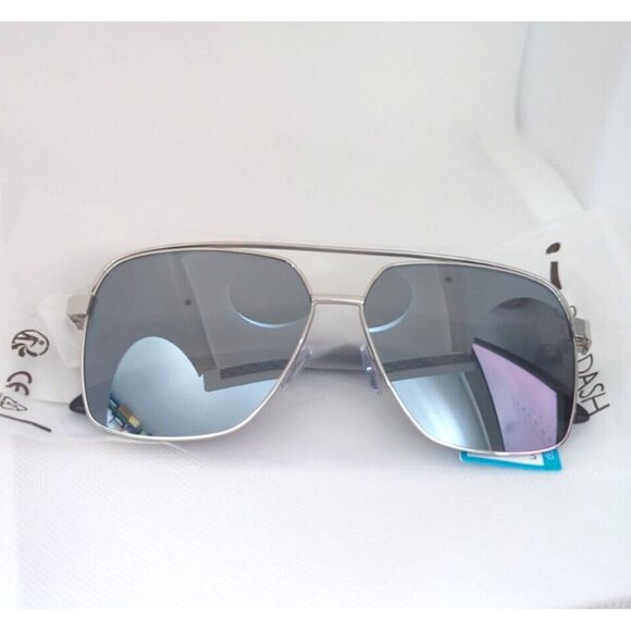 Dot Dash Other - Dot Dash Whizz Unisex Sunglasses - Silver Chrome/Grey